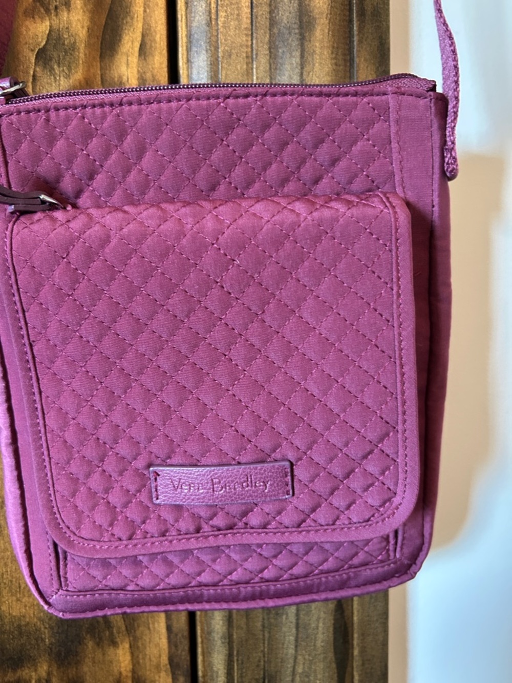 Vera Bradley Quilted Crossbody in Berry Pink - Picture 2 of 11